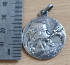rare et grande médaille Vercingétorix  CELTIQUE COR ARGENT  signé BOUIX