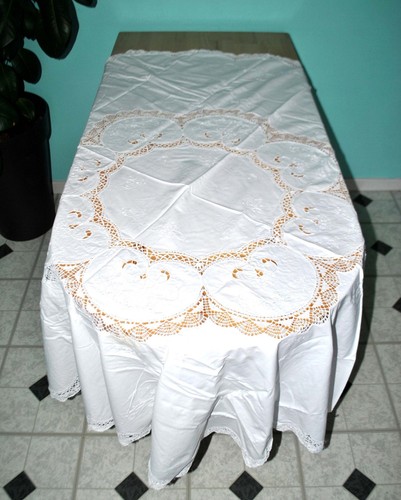 Nappe ronde vintage coton - ronde, en