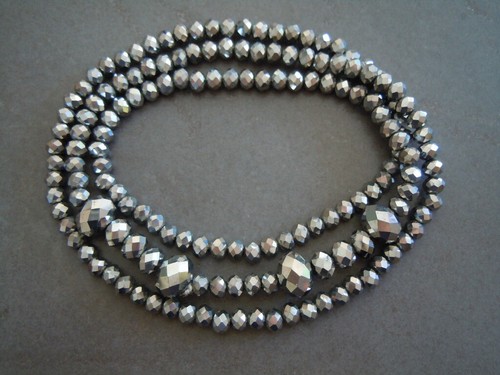 Collier verre rond facetté - collier,
