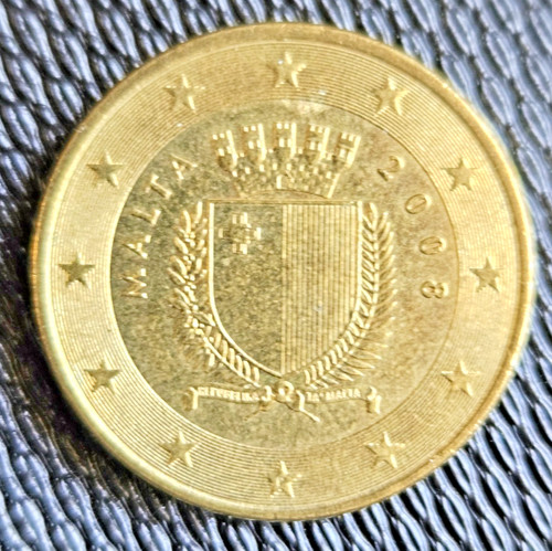 2008 malta euro cent world - 2008, 50