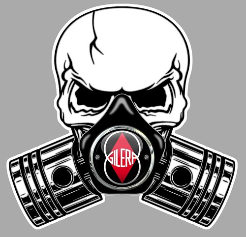 Gilera pistons skull - -, sticker