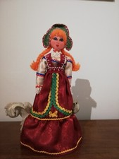 Poupée folklorique régionale Russie tissu 38 cm doll vintage