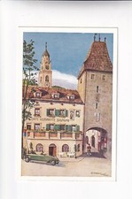 D8622) MERAN - Café Ristorante SIGMUND carte postale signée Strasser et AUTO ...