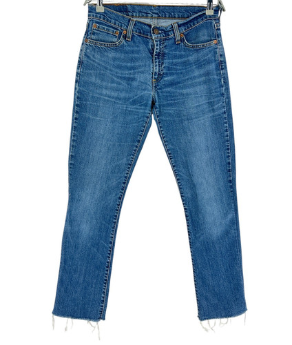 Jeans droits denim bleu - en,
