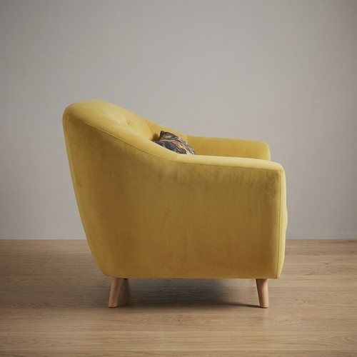 Fauteuil jaune moutarde