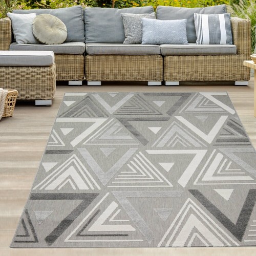 Tapis sisal outdoor motif - &,