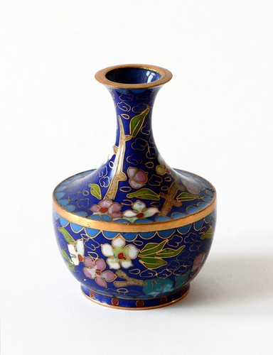 Vase cloisonné chinois ancien - vase,