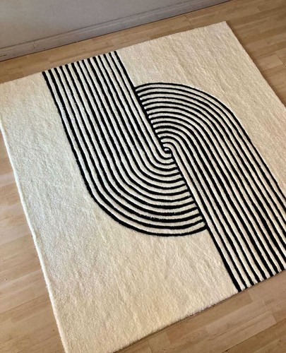 Tapis laine fait main au - laine,