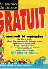 Publicité Advertising 320 1998 Station lavage voitures  Eléphant Bleu