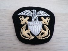INSIGNE MILITAIRE CASQUETTE OFFICIER US NAVY USA* ETAT NEUF