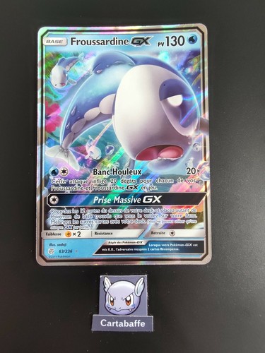 Carte pokémon froussardine - froussardine, gx