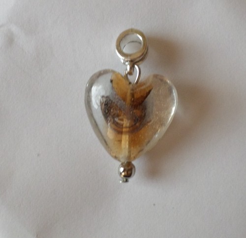 Pendentif coeur murano - coeur,