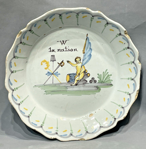 Nevers assiette faïence - assiette,