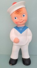 jouet ancien - Poupée / pouet marin personnage matelot en caoutchouc années 1960