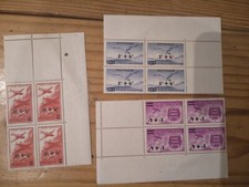 5 blocs 4 timbres MONACO - 1945 - Poste Aérienne Série n°8 9 10 11 & 12 - Neufs