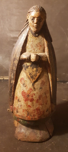 Statue religieuse polychrome
