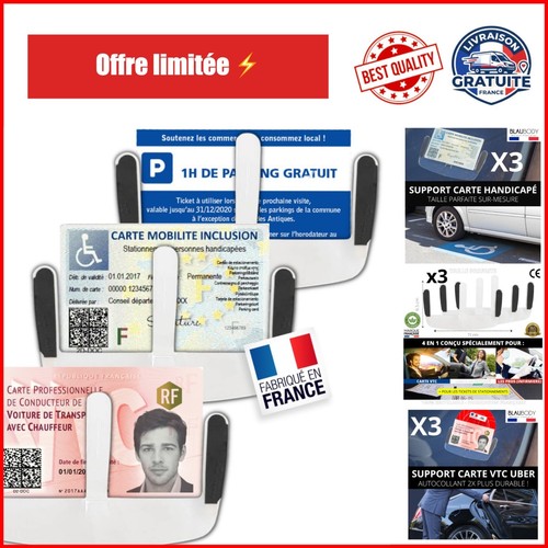 Support carte handicapé - carte,