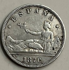 2 PESETAS 1870 ESPAGNE ARGENT