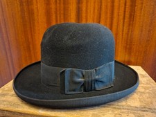 CHAPEAU MELON ANCIEN EN FEUTRE - TAILLE 53 - Belle Époque XIXe 1900