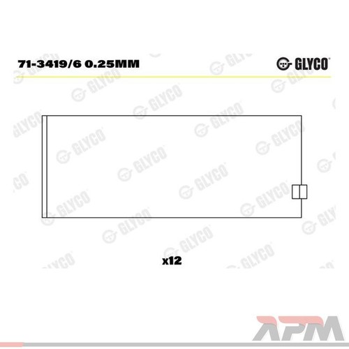 Glyco 3419 25mm - 71-3419/6, 0.25mm