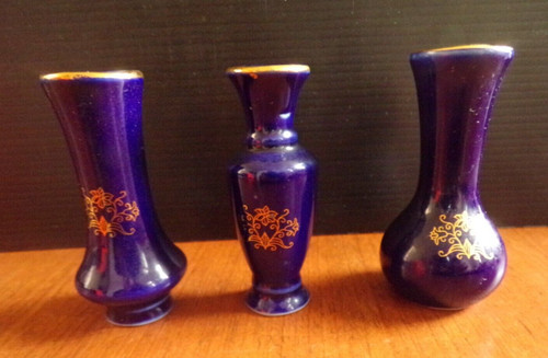 Mini vases bleu cobalt - 3,