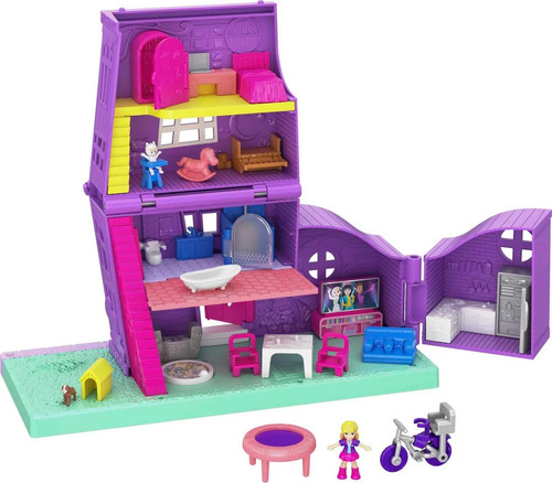 Polly pocket doll house with - pocket,