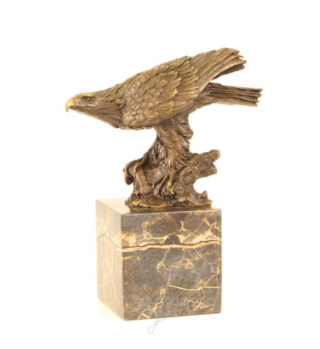 Sculpture aigle bronze sur - sculpture,