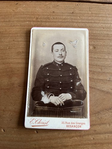 Photo ancienne cdv - ancienne, militaire