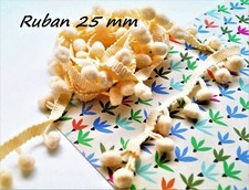 Ruban galon dentelle pompons