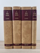 LE RÈGNE ANIMAL - CUVIER - complet en 4 tomes - facsimilé 1817 - 1969 TBE