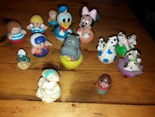 Lot de 12 culbutos schtroumpf, Donald, Minnie, hasbro bidibule ? 101 damatiens..