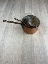 Lot 4 casseroles en cuivre