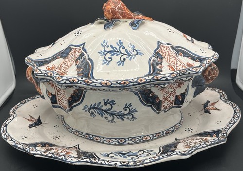 Soupière ancienne faïence - en,