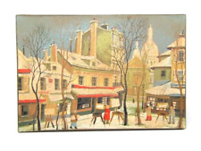 Tableau école de Paris-Peintre de Montmartre Place du Tertre Signature à identif