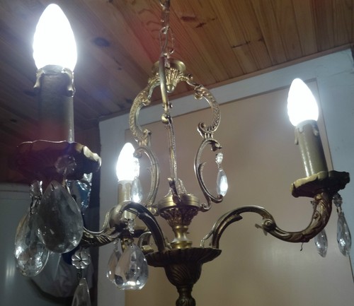 Petit lustre bronze 3 - bronze,