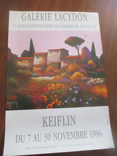 Affiche d'Exposition Roger Keiflin Galerie Lacydon 1996   63 cm sur 44 cm  318