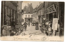 ARNAY LE DUC 21. TRES GROS PLAN DU BAZAR DU CENTRE. CPA PRECURSEUR.