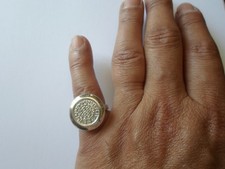 bague en argent massif, cercle
