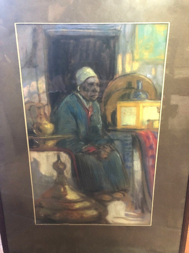Tableau pastel orientaliste - tableau,