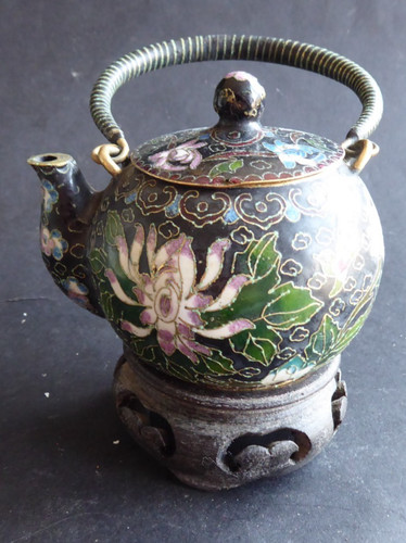 Théière ancien cloisonné - théière,