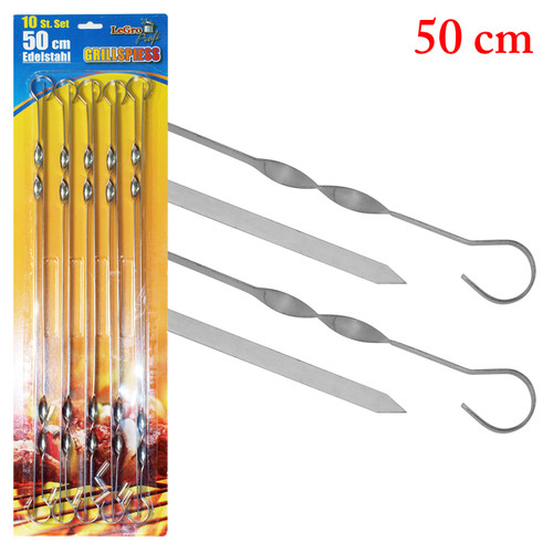 10x brochettes viande - 10x, inox