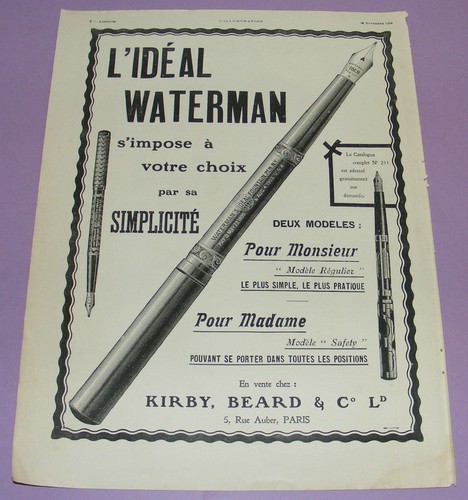 B328 publicité waterman - publicitÉ,