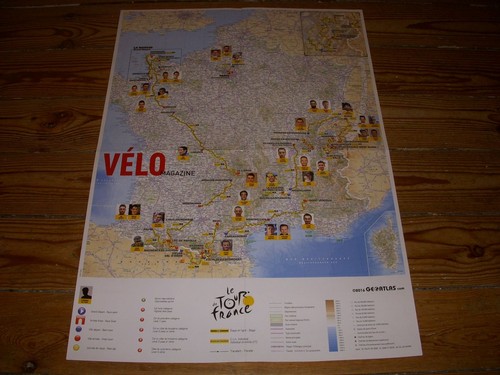 Cyclisme carte tour france - carte,