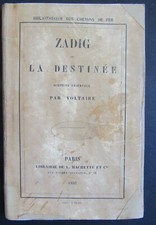 Zadig ou la Destinée - Histoire Orientale 1853 Voltaire -Bibliothè chemin de fer