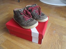 Kickers Garçon Jad Baskets Marron Cuir Chaussures Taille 25