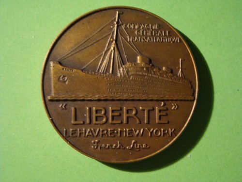 Médaille paquebot liberte cie - liberte,
