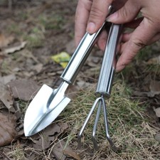 2 pièces outils de jardinage ensemble Mini pelle râteau truelle en acier
