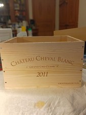 caisse bois vin vide chateau cheval blanc