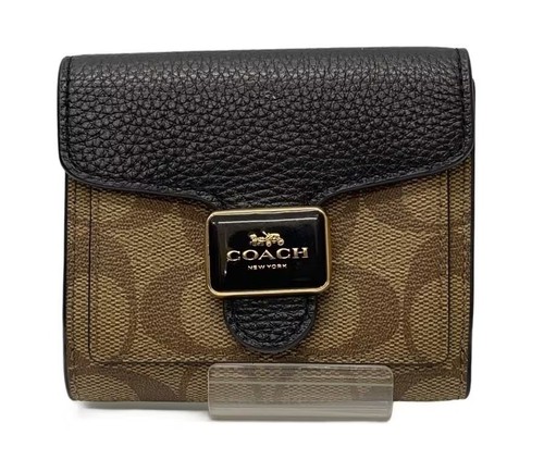 Portefeuille coach double pli - double,