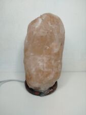 Ancienne Lampe Sel Himalaya Salt Lamp Environ 20 Cm Bois Artisanat Pierre Rose